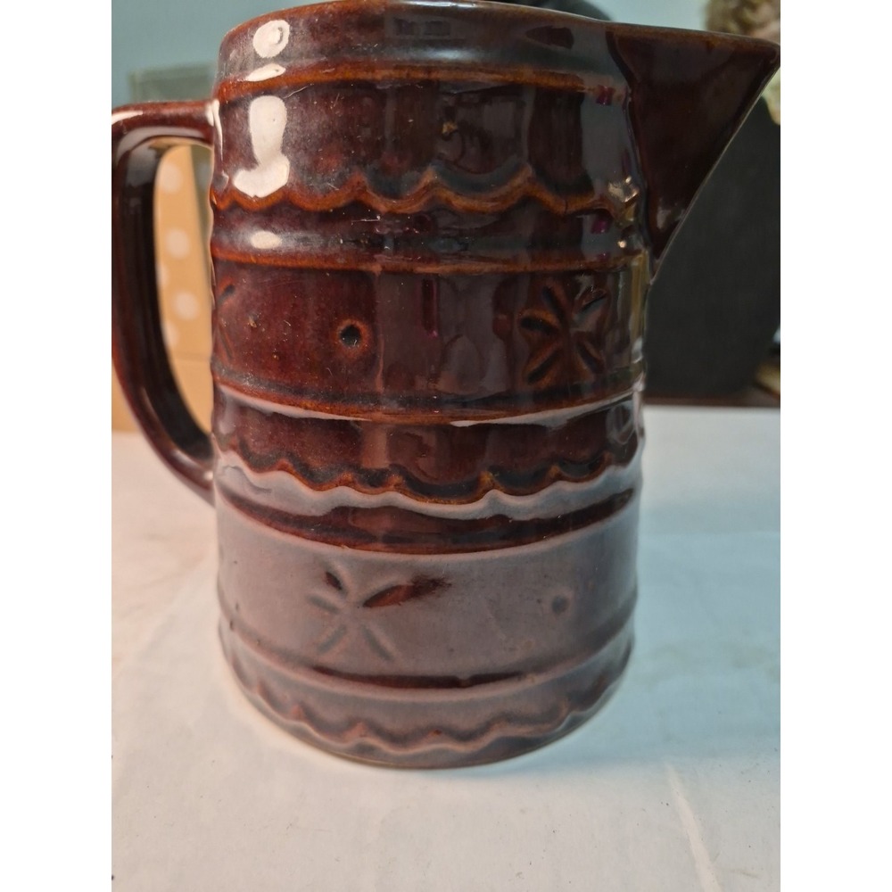 Vintage Marcrest Ovenproof Stoneware Pitcher Brown
